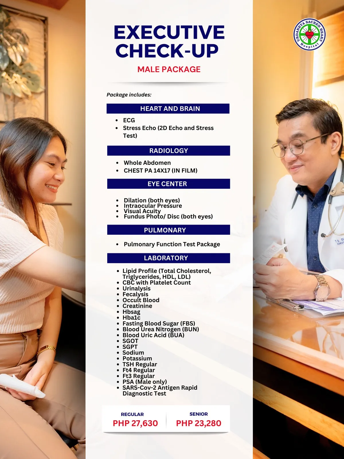 Executive Check-Up — male package — official USHH package or promotion